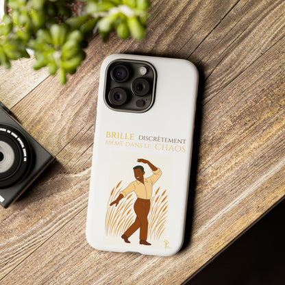 Brille discrètement with Image - Chic Phone Case white