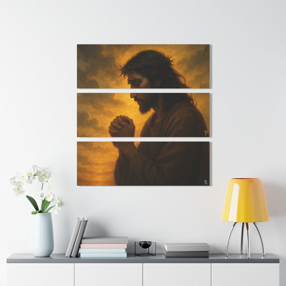 Jesus is Praying - Triptych acrylic prints
