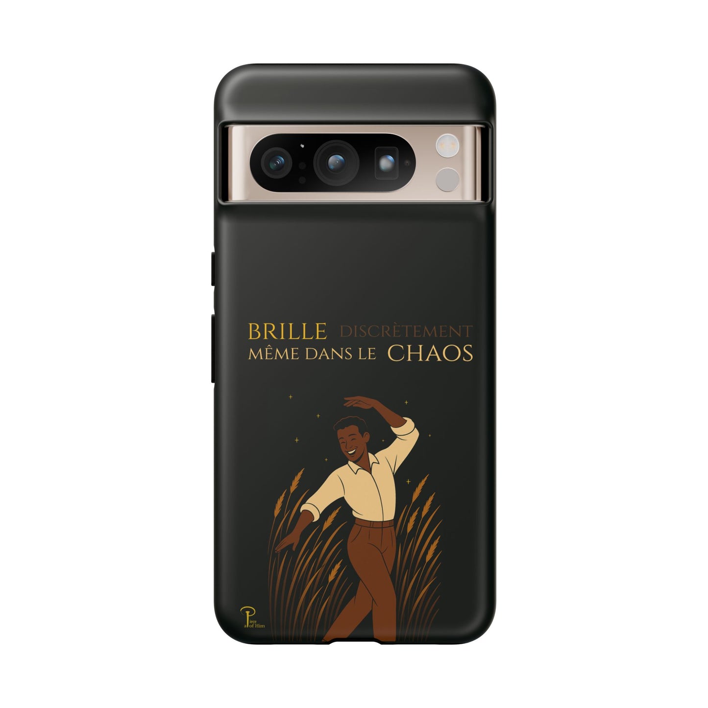 Brille discrètement - Chic Phone Case with a man dancing - black
