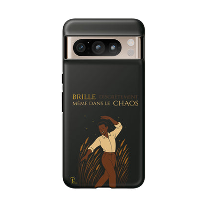 Brille discrètement - Chic Phone Case with a man dancing - black