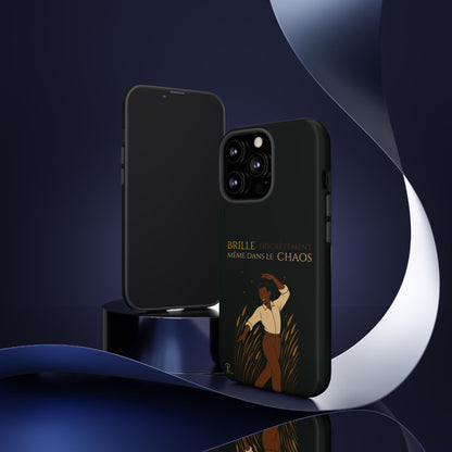Brille discrètement - Chic Phone Case with a man dancing - black