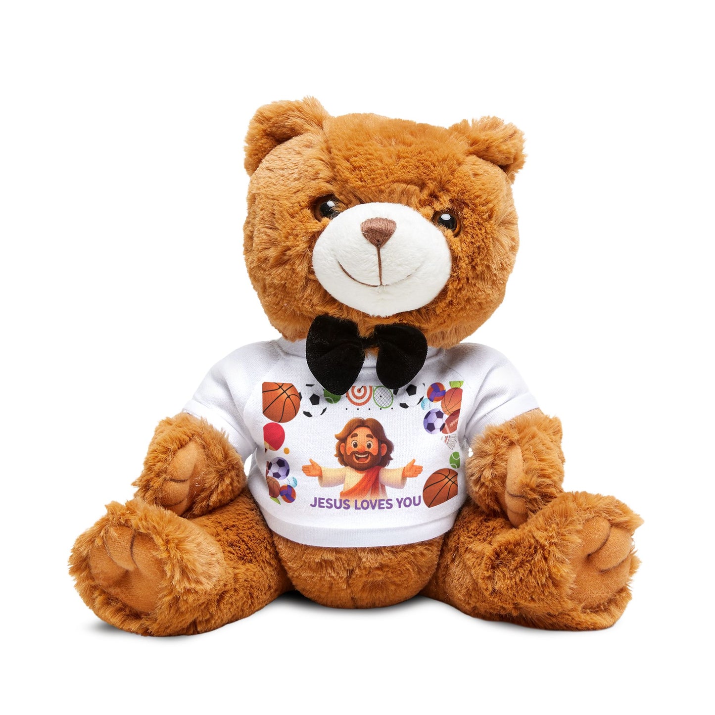 Teddy Bear "Jesus Loves You" with Sports