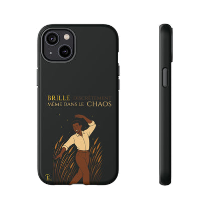 Brille discrètement - Chic Phone Case with a man dancing - black