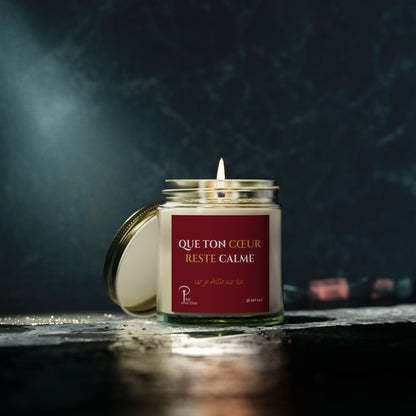Que Ton Cœur Reste Calme -Calming Scented Candle - burgundy
