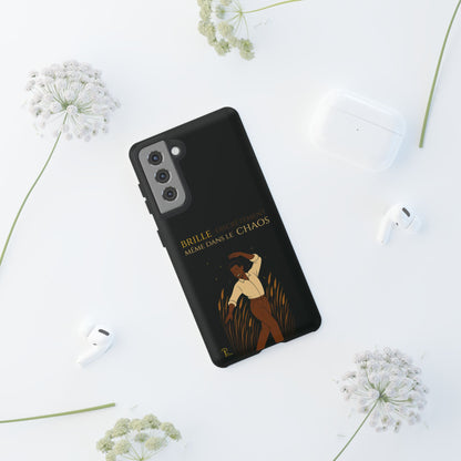 Brille discrètement - Chic Phone Case with a man dancing - black
