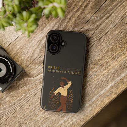 Brille discrètement - Chic Phone Case with a man dancing - black