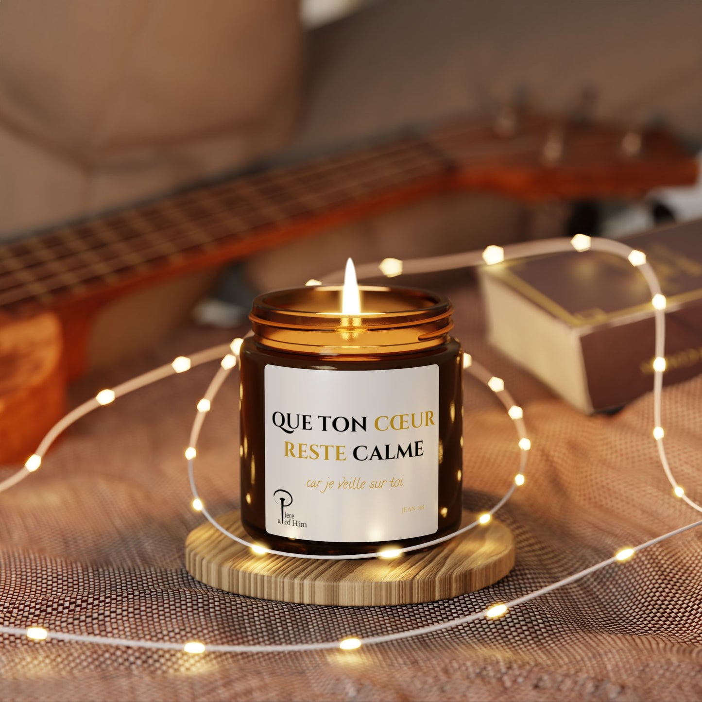 Que ton cœur reste calme - Scented Soy Candle-white