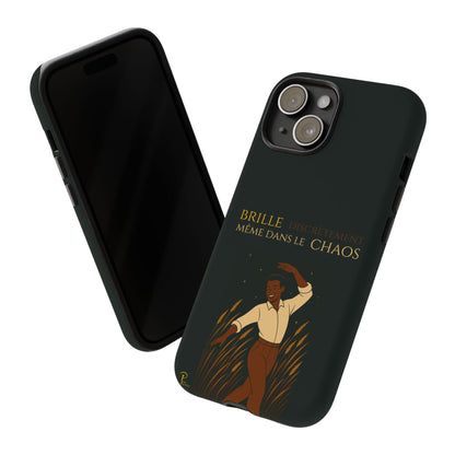 Brille discrètement - Chic Phone Case with a man dancing - black