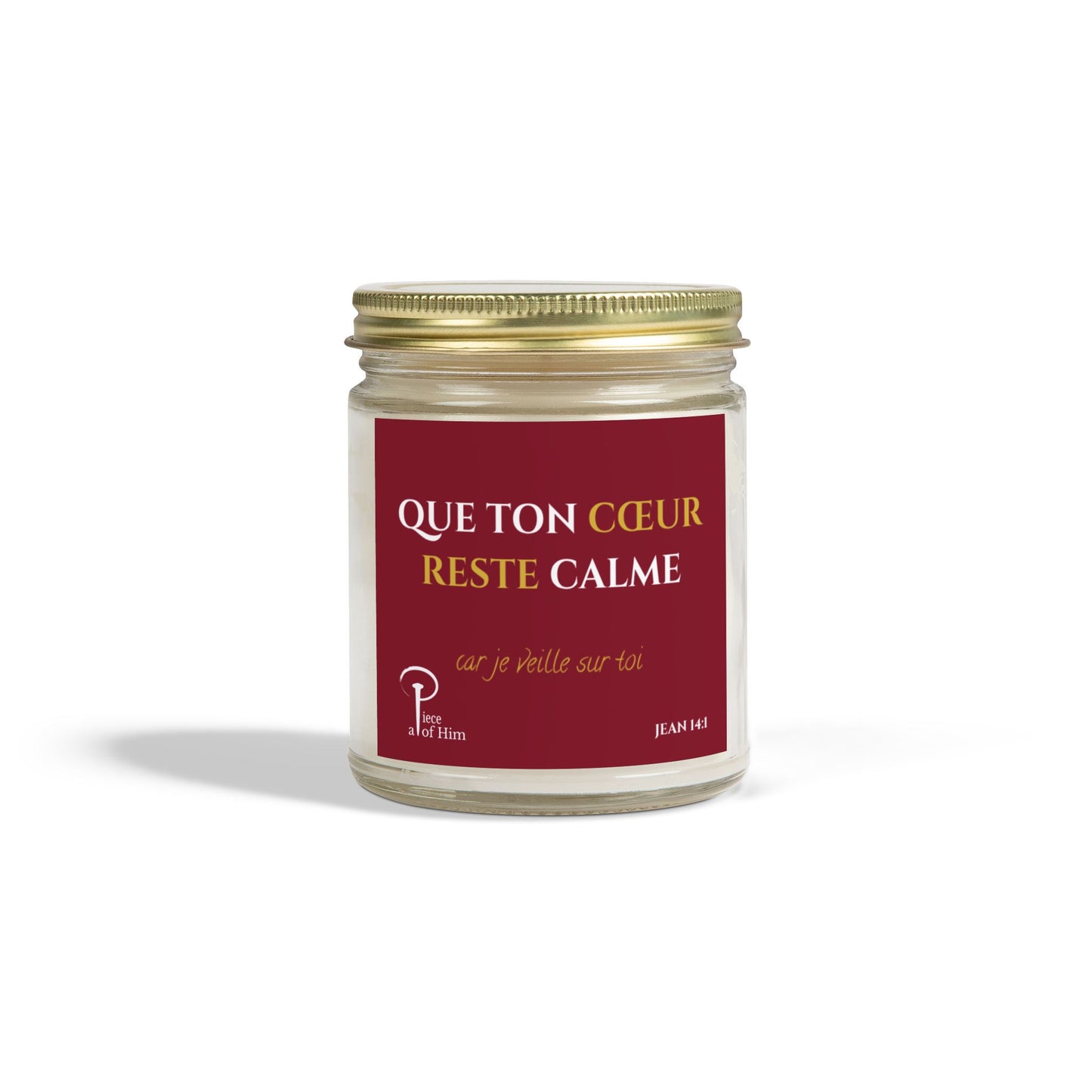 Que Ton Cœur Reste Calme -Calming Scented Candle - burgundy