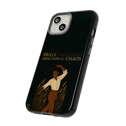 Brille discrètement - Chic Phone Case with a man dancing - black