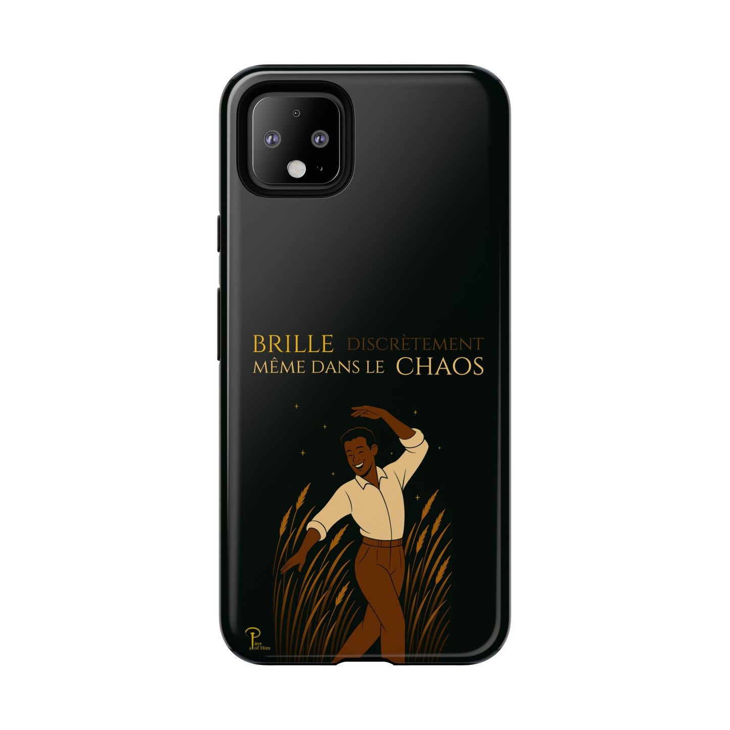 Brille discrètement - Chic Phone Case with a man dancing - black