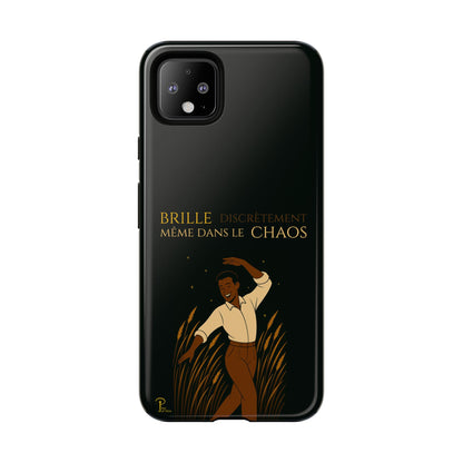 Brille discrètement - Chic Phone Case with a man dancing - black