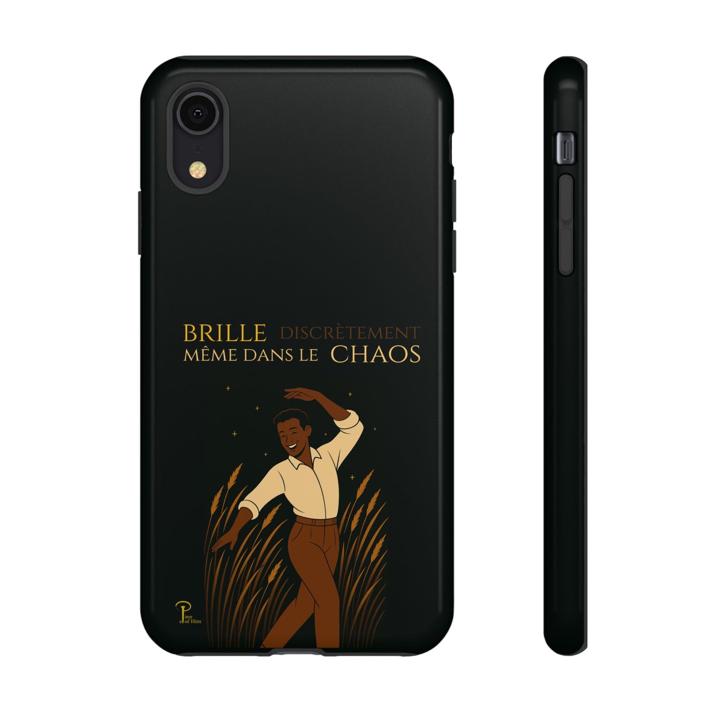 Brille discrètement - Chic Phone Case with a man dancing - black