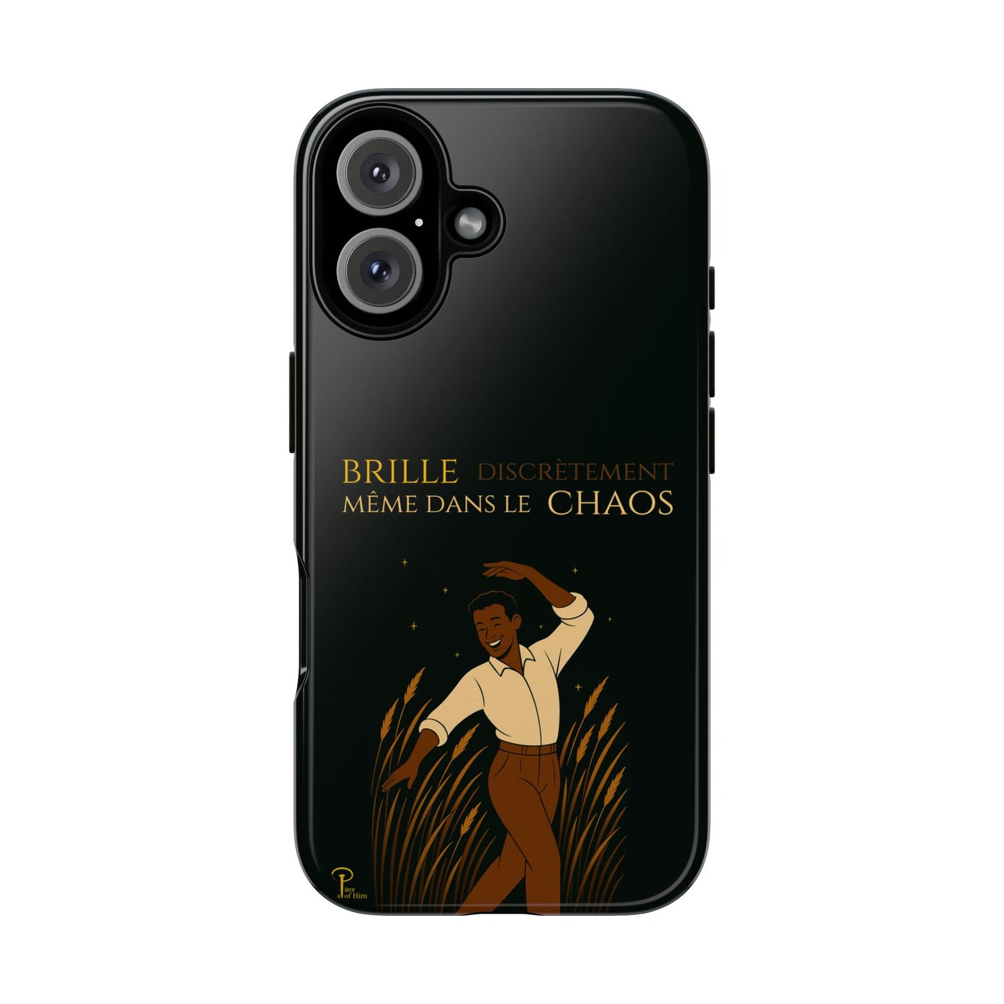 Brille discrètement - Chic Phone Case with a man dancing - black