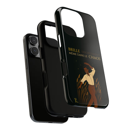 Brille discrètement - Chic Phone Case with a man dancing - black