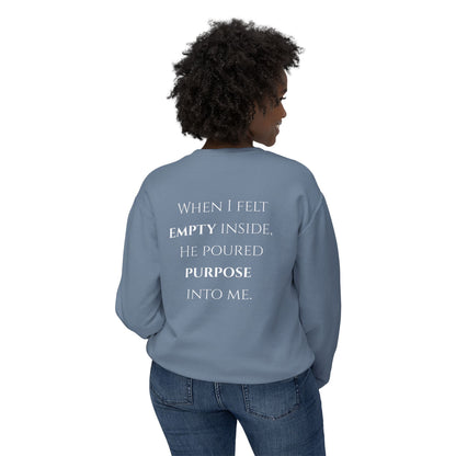 He Poured Purpose - Unisex crewneck sweatshirt