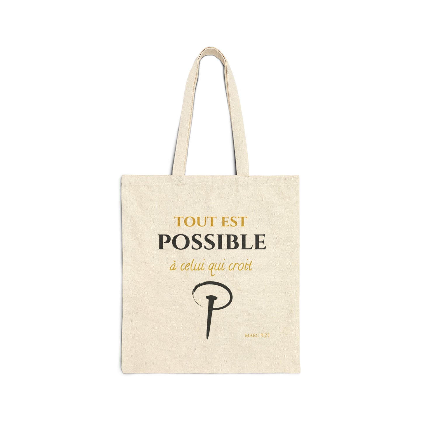Tout est possible-Cotton Canvas Tote Bag - white