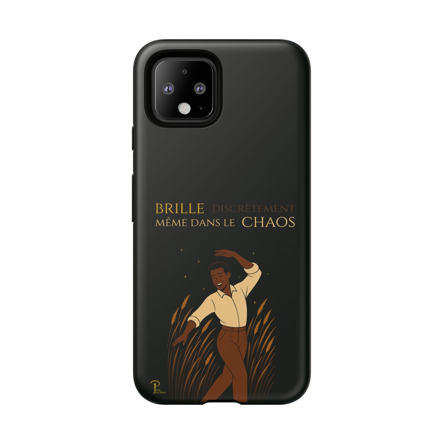 Brille discrètement - Chic Phone Case with a man dancing - black
