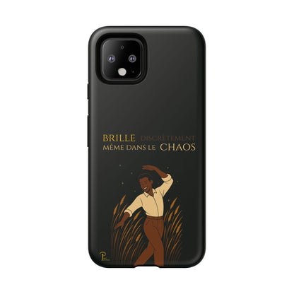 Brille discrètement - Chic Phone Case with a man dancing - black