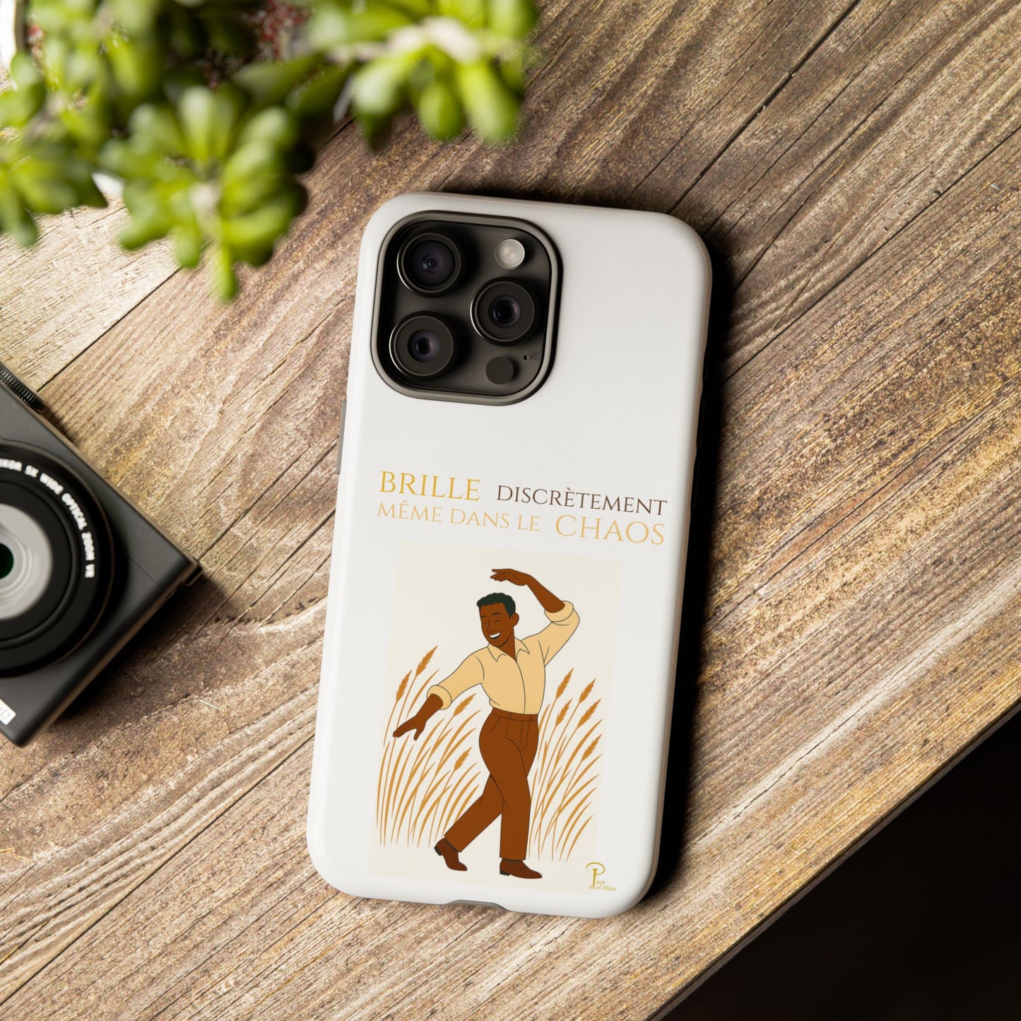 Brille discrètement with Image - Chic Phone Case white