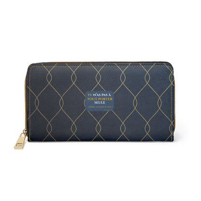 Tu n'as pas à tout porter seule - Chic Zipper Wallet -navy blue
