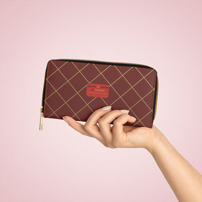 Quand tu offres  de l’amour-Chic Zipper Wallet - burgundy