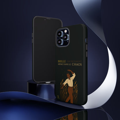 Brille discrètement - Chic Phone Case with a man dancing - black