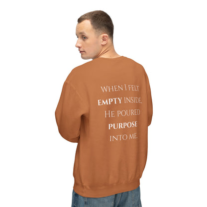 He Poured Purpose - Unisex crewneck sweatshirt