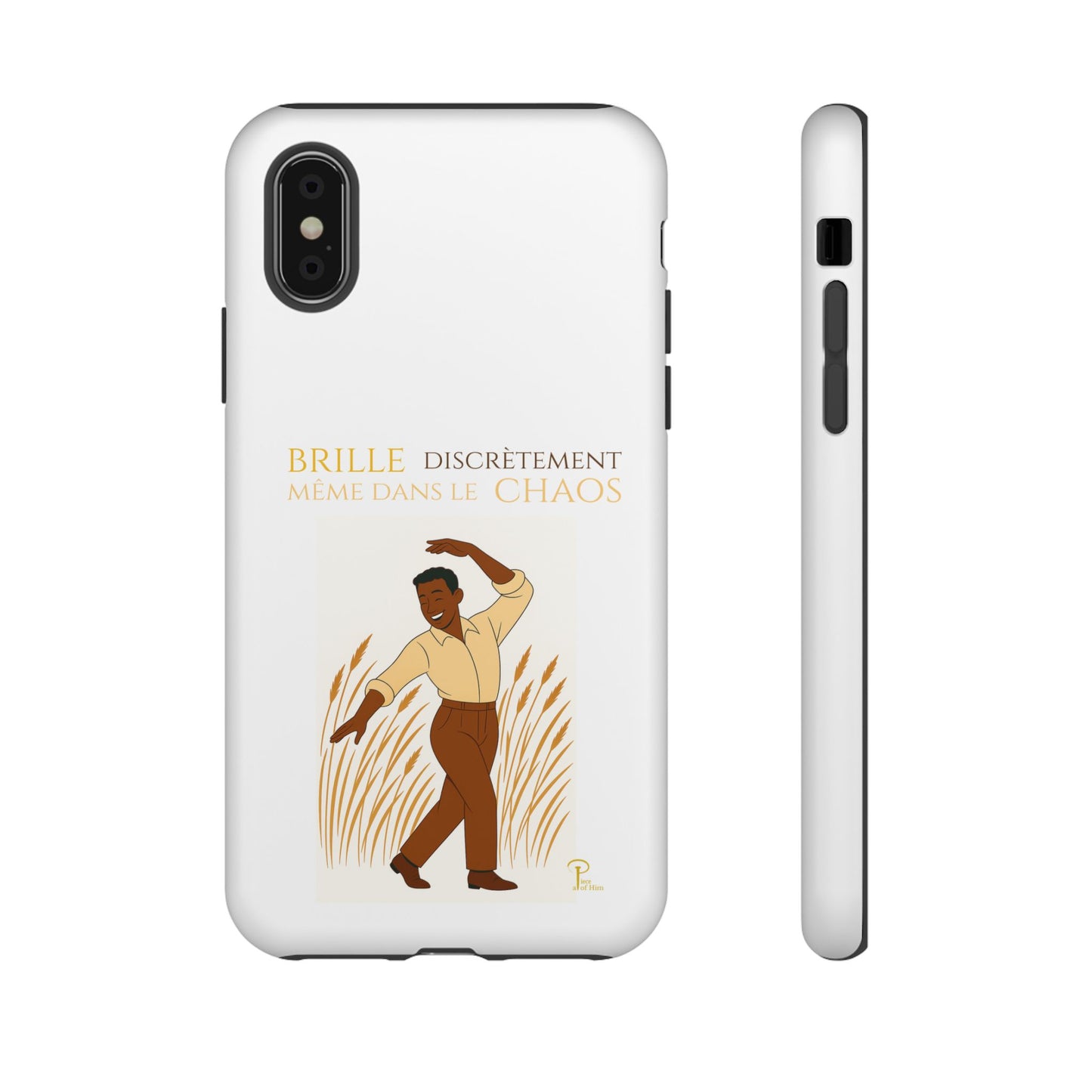 Brille discrètement with Image - Chic Phone Case white