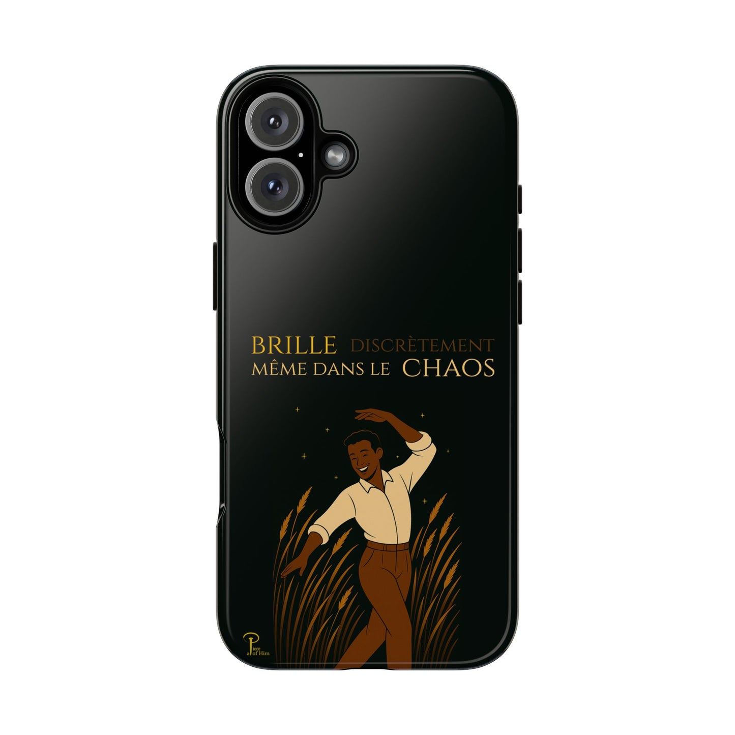 Brille discrètement - Chic Phone Case with a man dancing - black