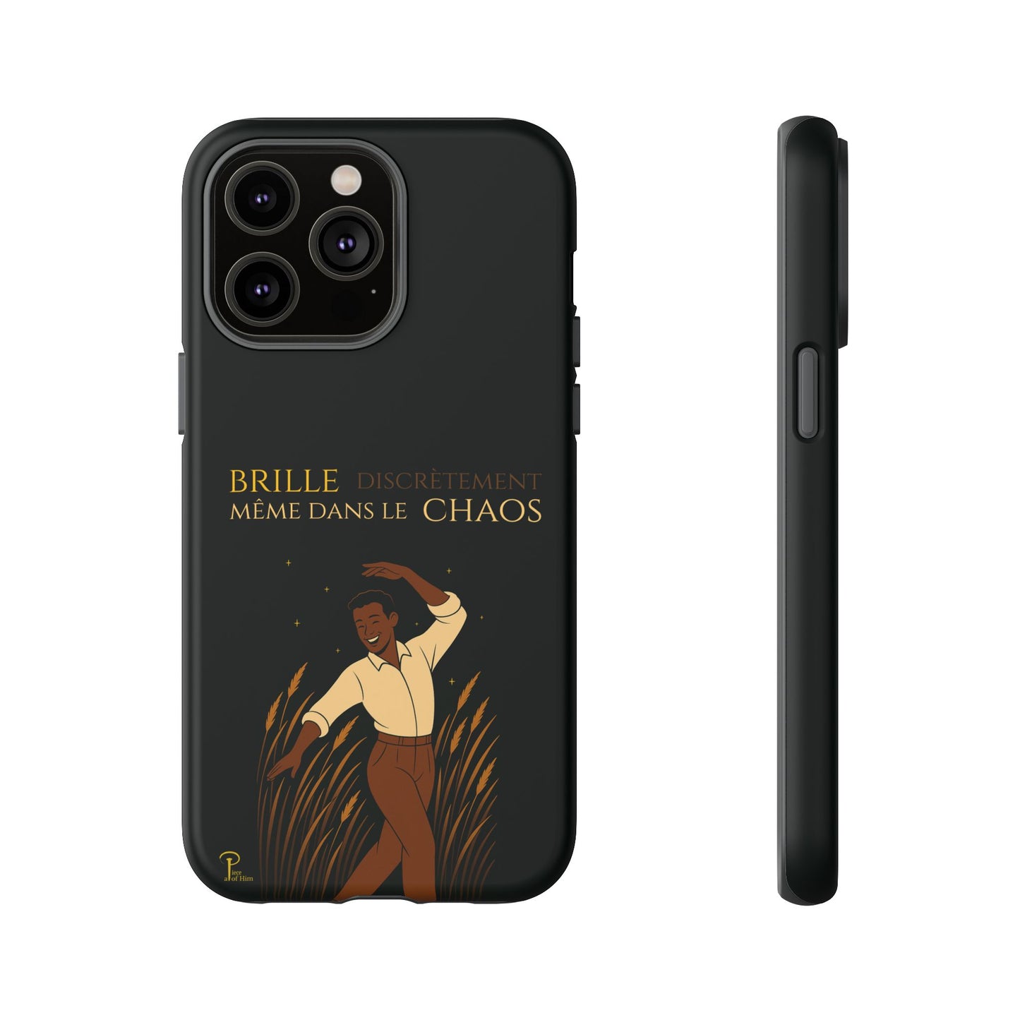 Brille discrètement - Chic Phone Case with a man dancing - black