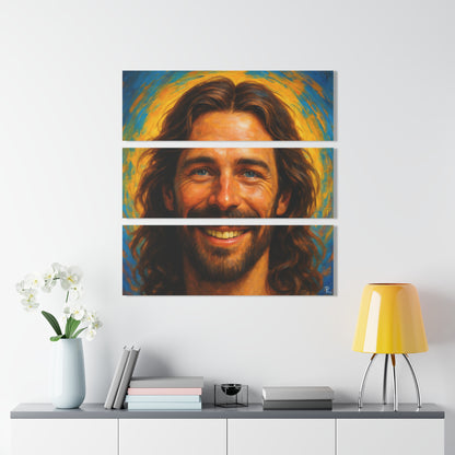 Jesus is smiling -Triptych acrylic prints