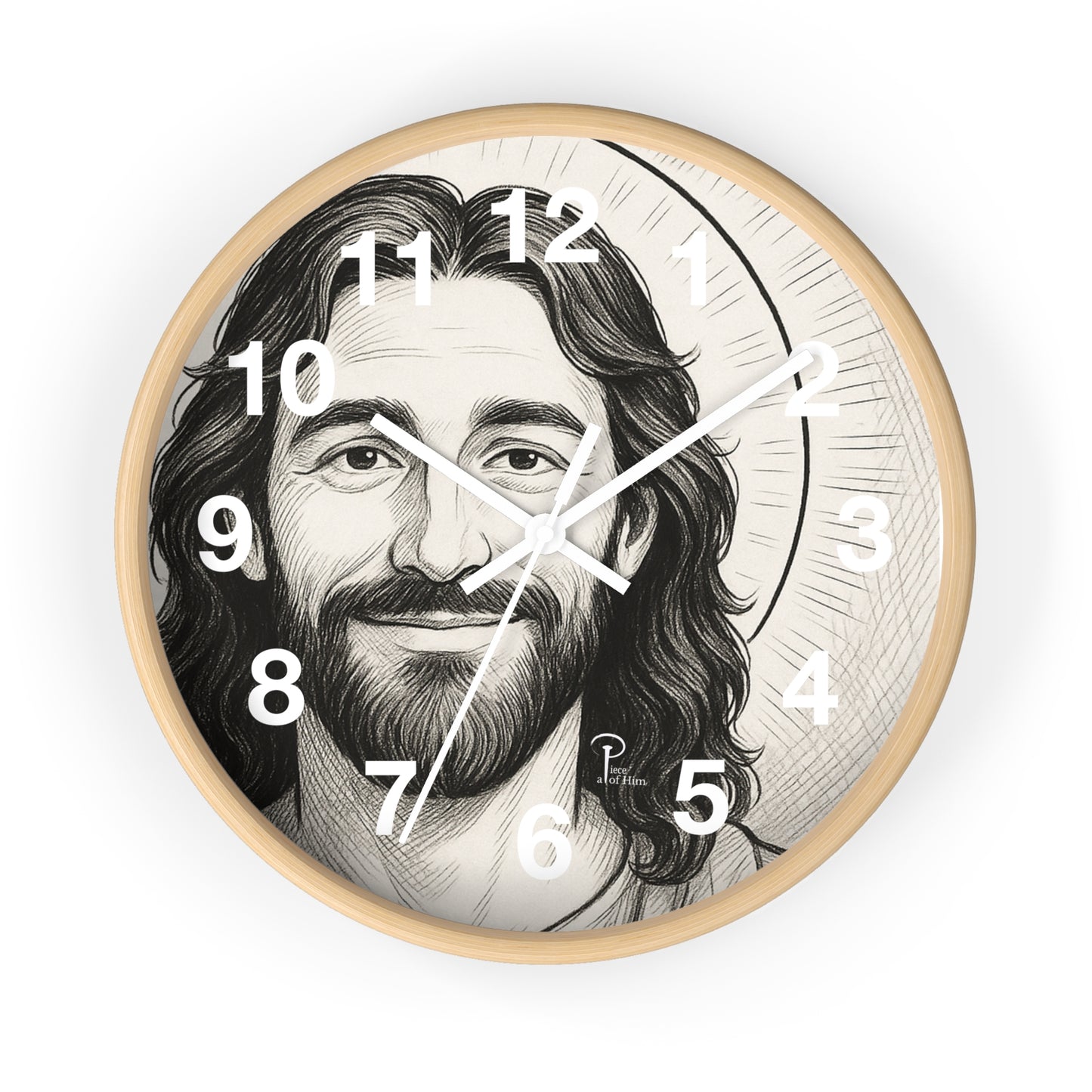 Smiling Jesus Wall Clock - Faithful Decor for Home or Office