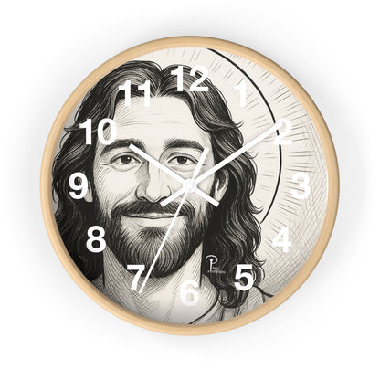 Smiling Jesus Wall Clock - Faithful Decor for Home or Office