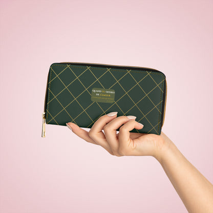 Quand tu offres de l'amour- Chic Zipper Wallet -emeralde green