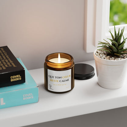 Que ton cœur reste calme - Scented Soy Candle-white