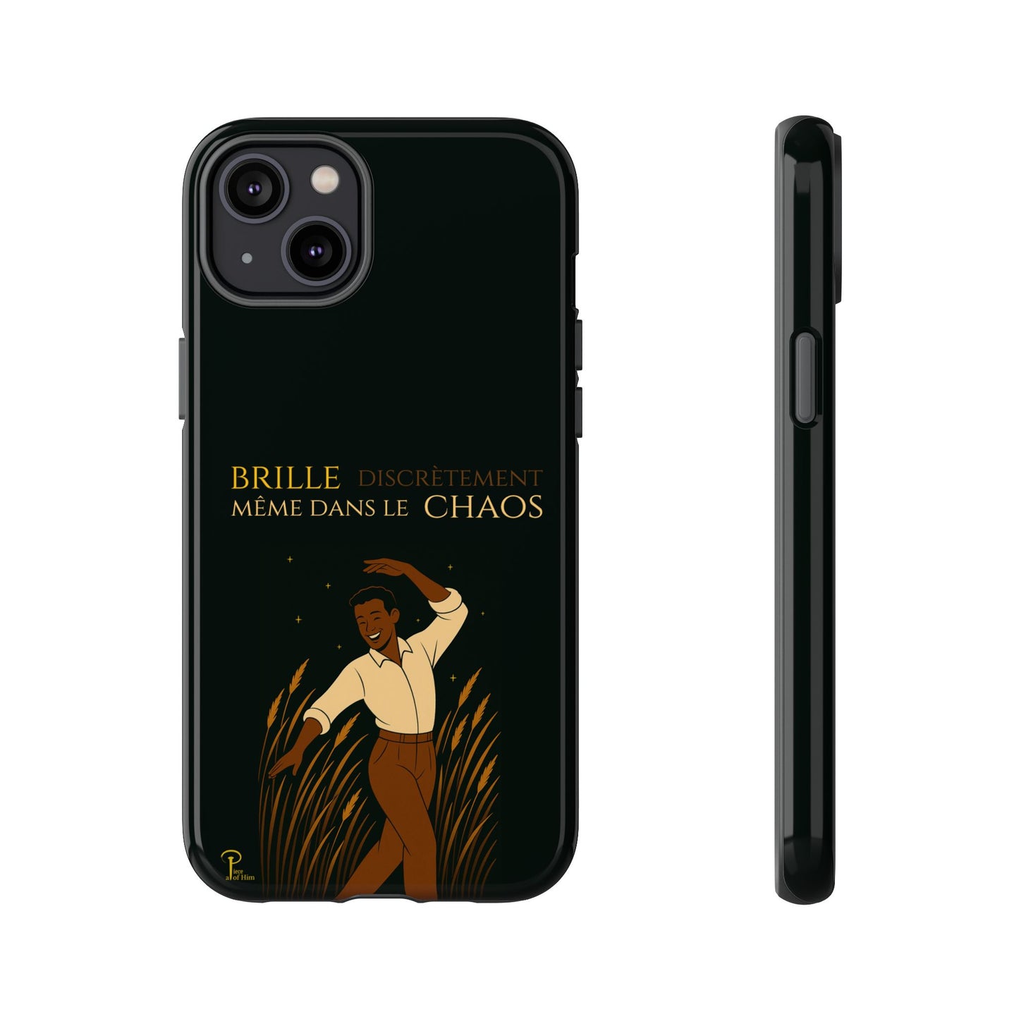 Brille discrètement - Chic Phone Case with a man dancing - black