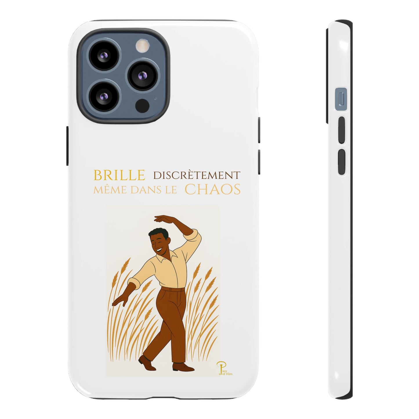 Brille discrètement with Image - Chic Phone Case white