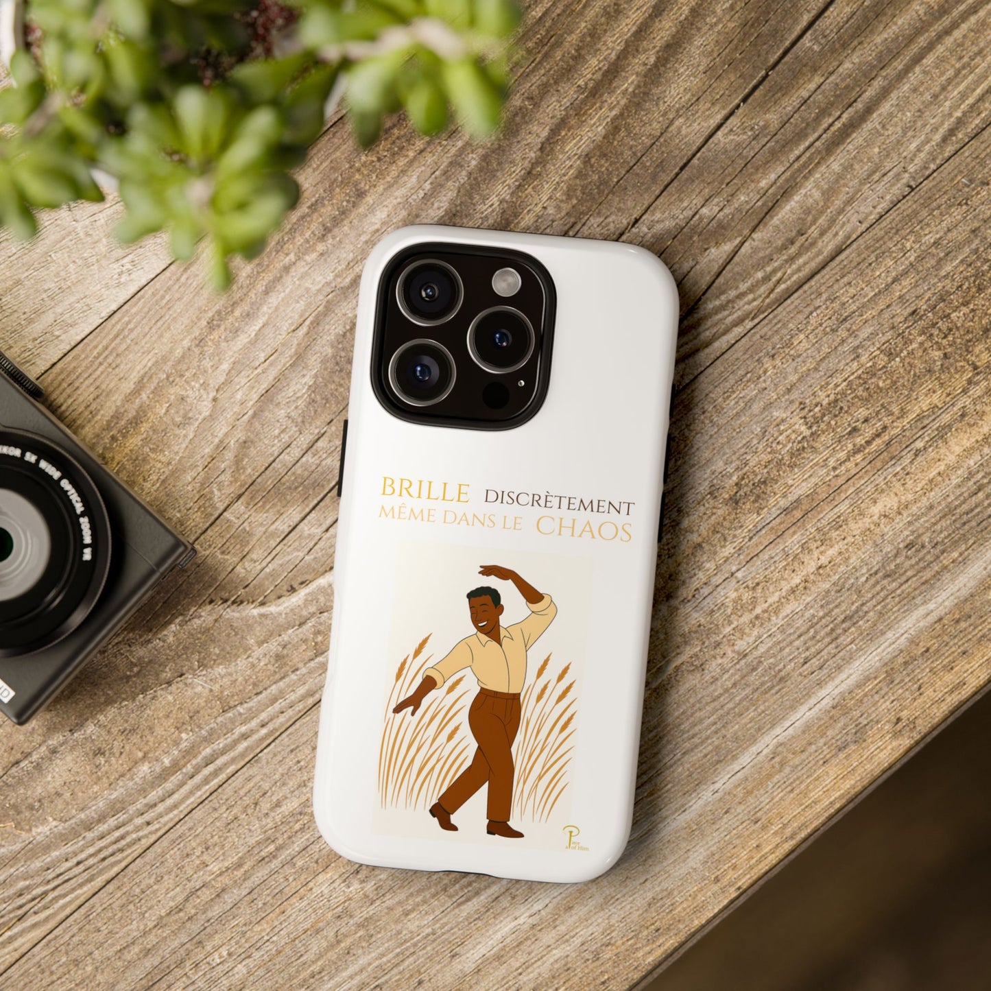 Brille discrètement with Image - Chic Phone Case white