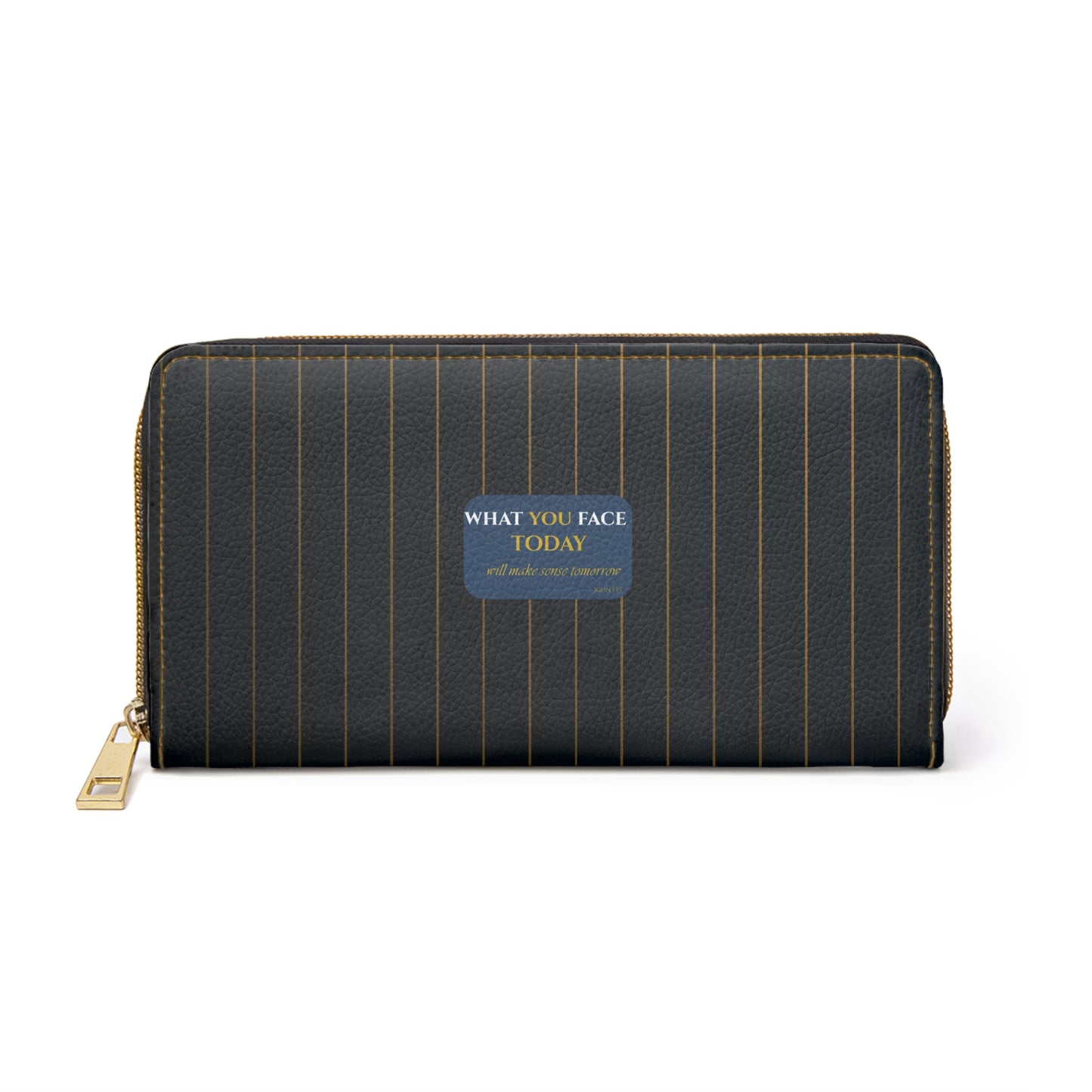 What you face today - Chic Zipper Wallet - navy blue