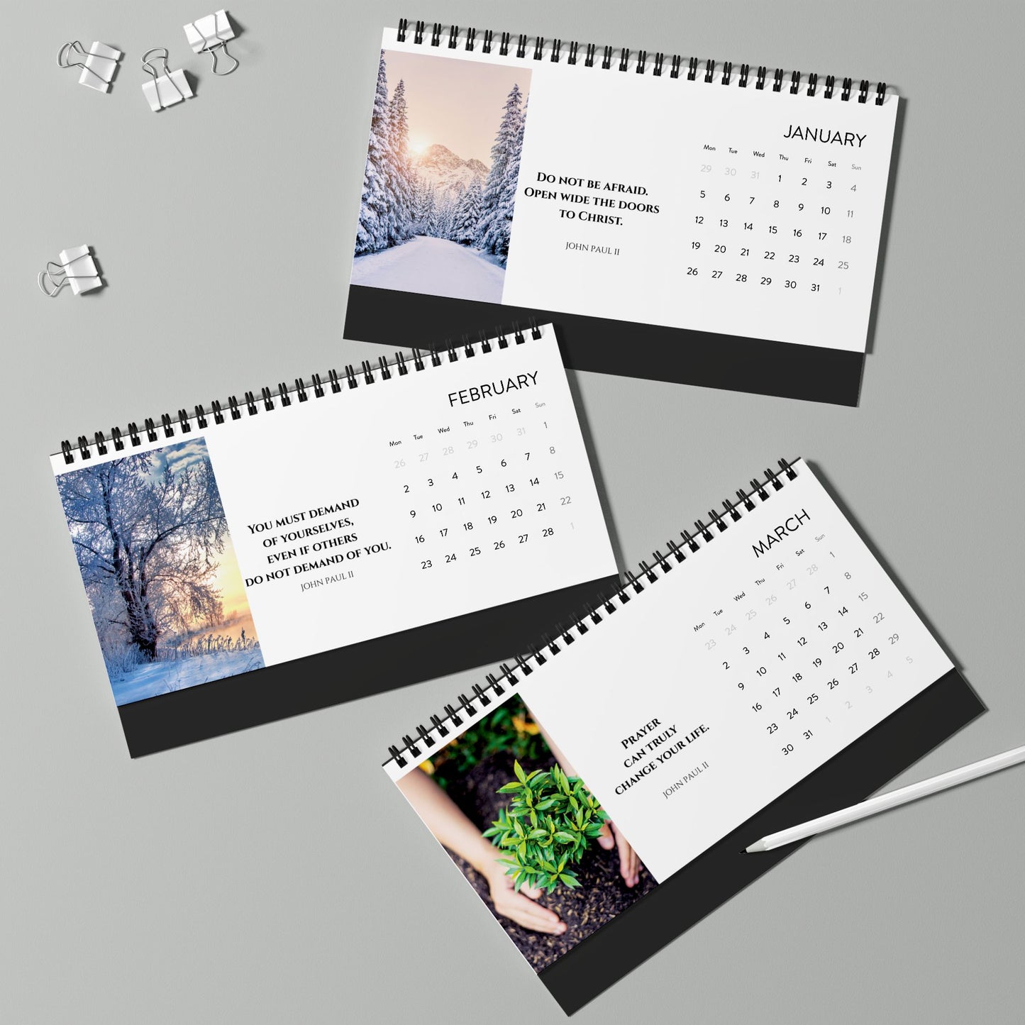 Every Season with John Paul II 2026 Desk Calendar