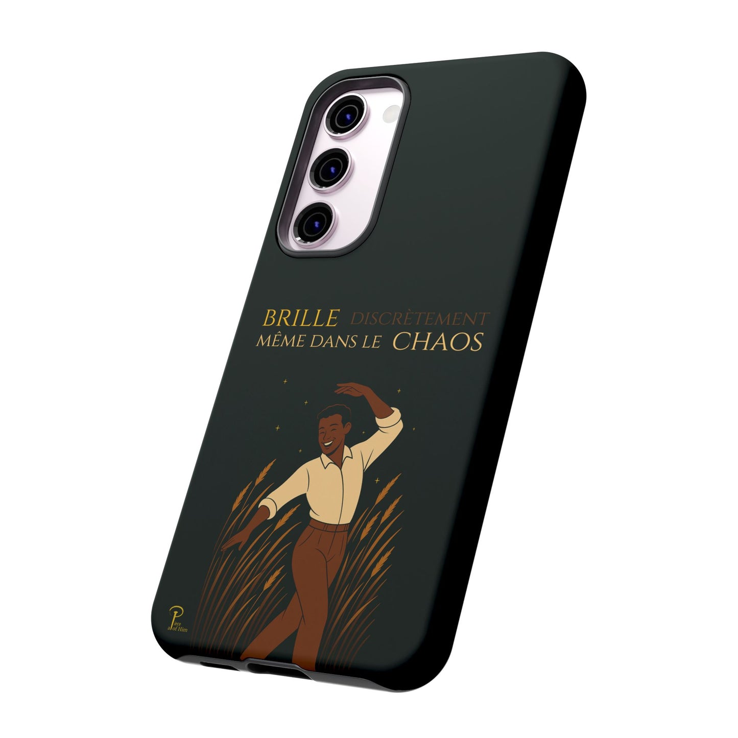 Brille discrètement - Chic Phone Case with a man dancing - black