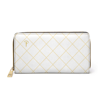 Chic Zipper Wallet with our logo - white