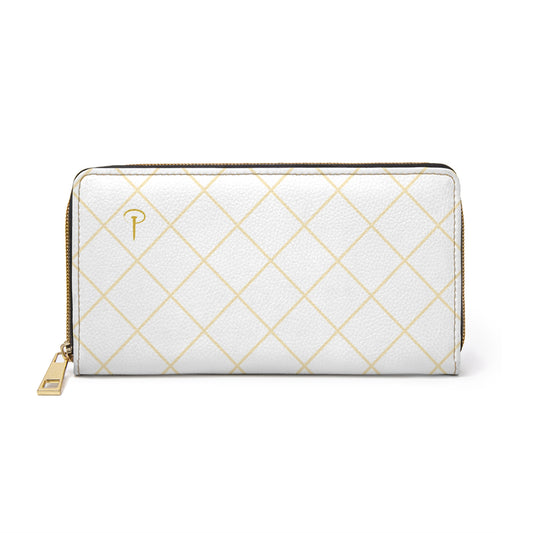 Chic Zipper Wallet with our logo - white