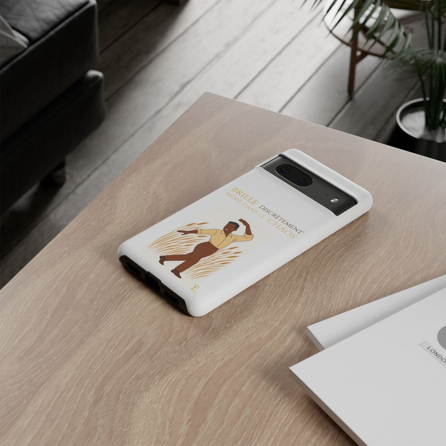 Brille discrètement with Image - Chic Phone Case white