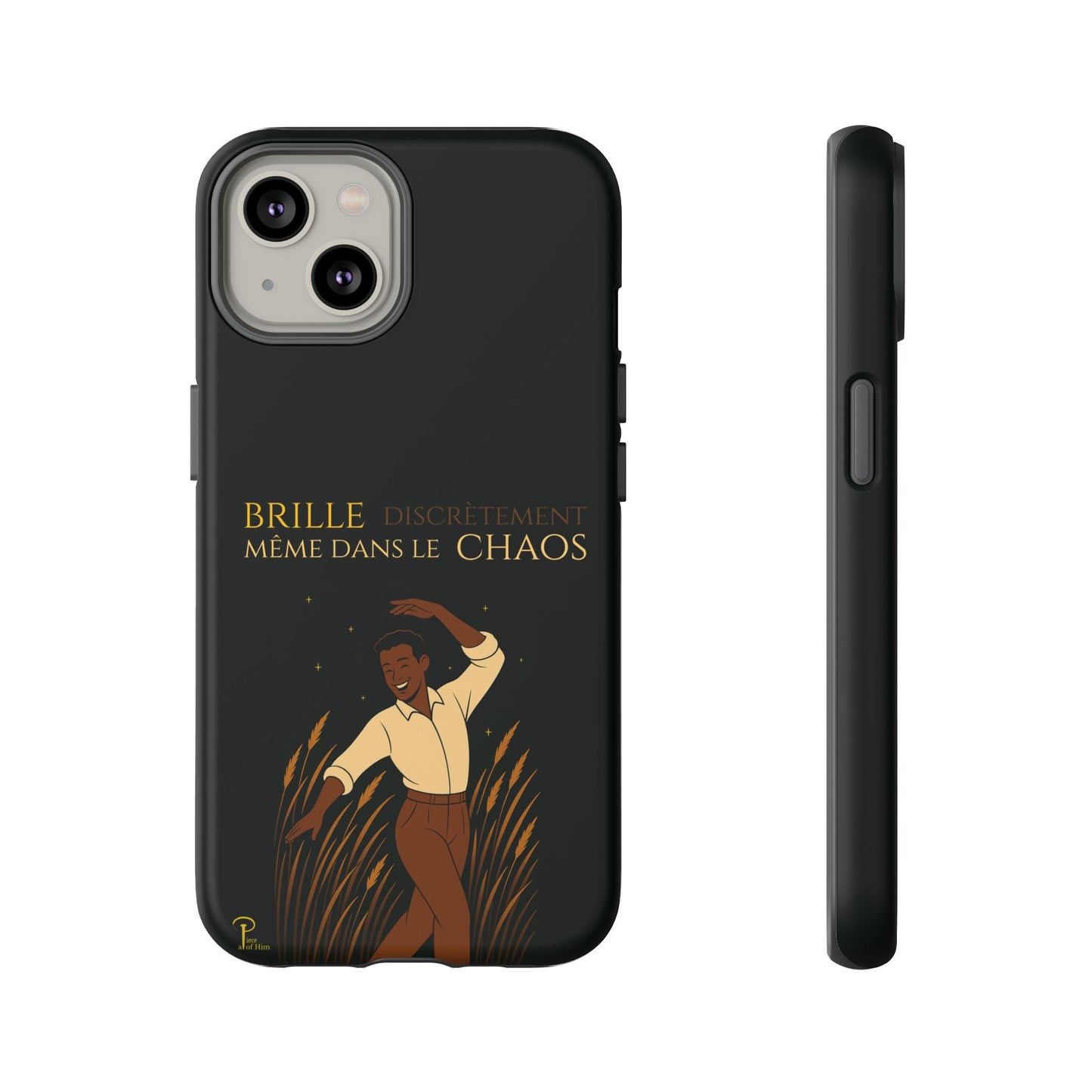 Brille discrètement - Chic Phone Case with a man dancing - black