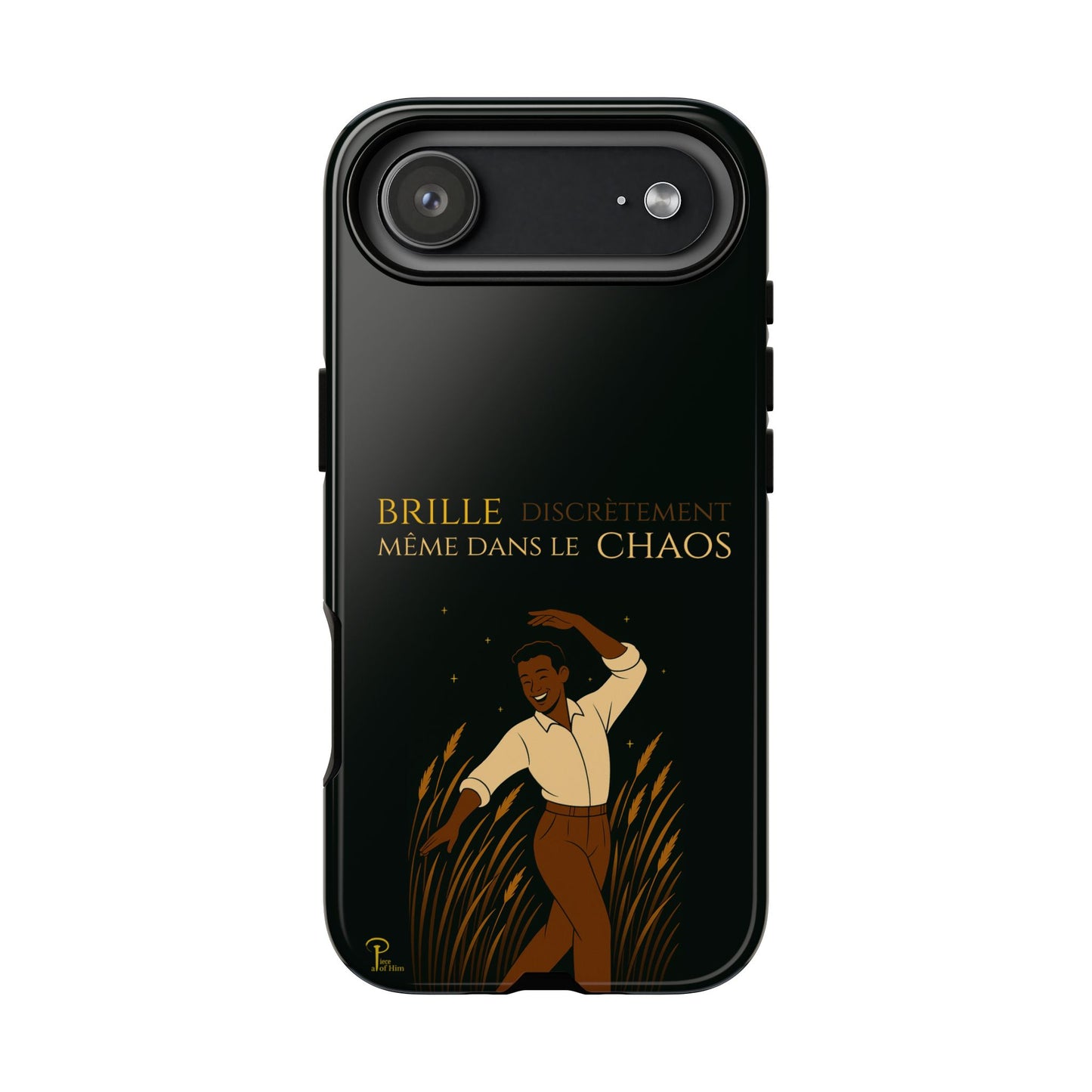 Brille discrètement - Chic Phone Case with a man dancing - black
