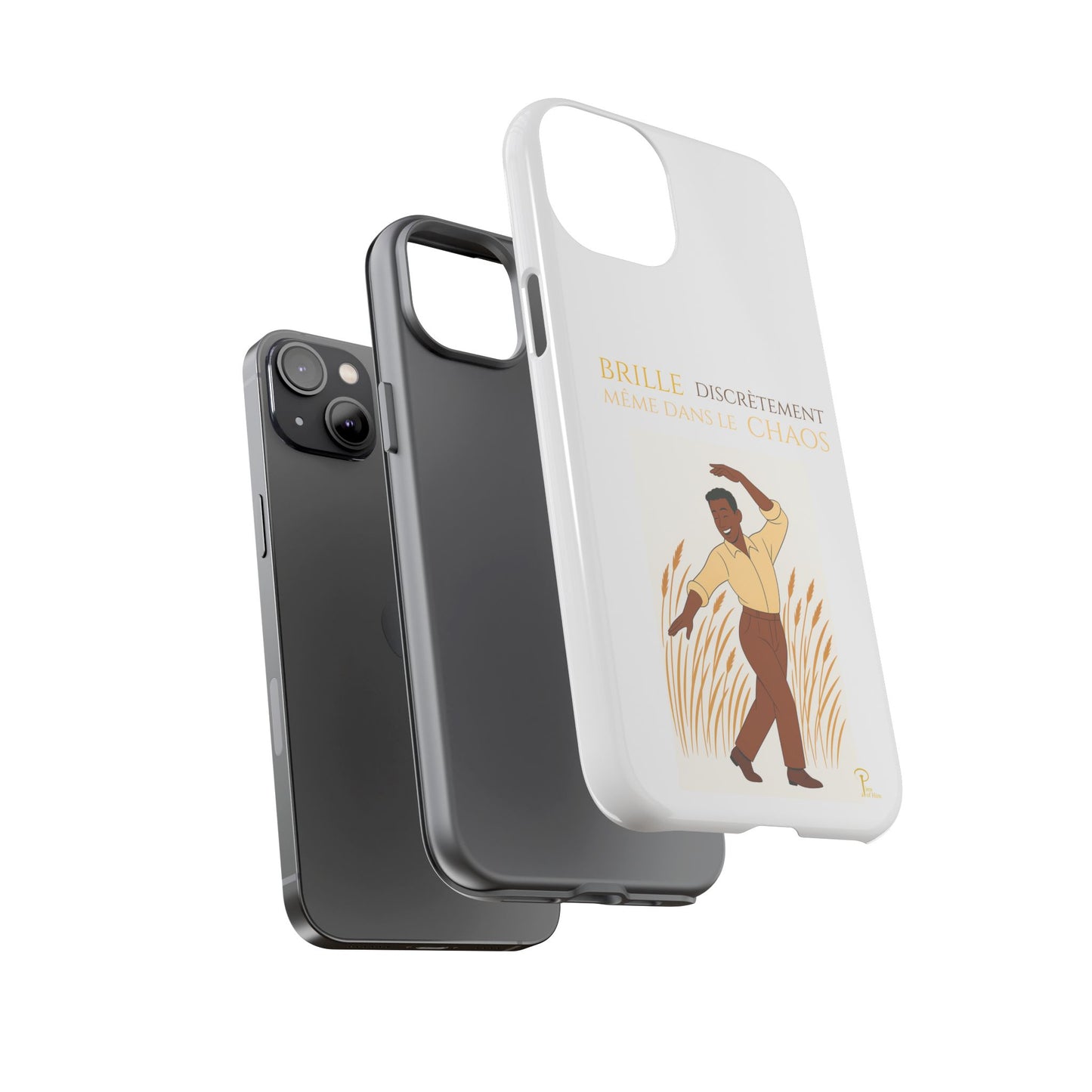 Brille discrètement with Image - Chic Phone Case white