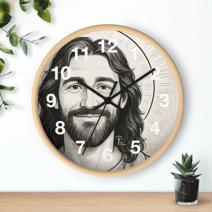 Smiling Jesus Wall Clock - Faithful Decor for Home or Office