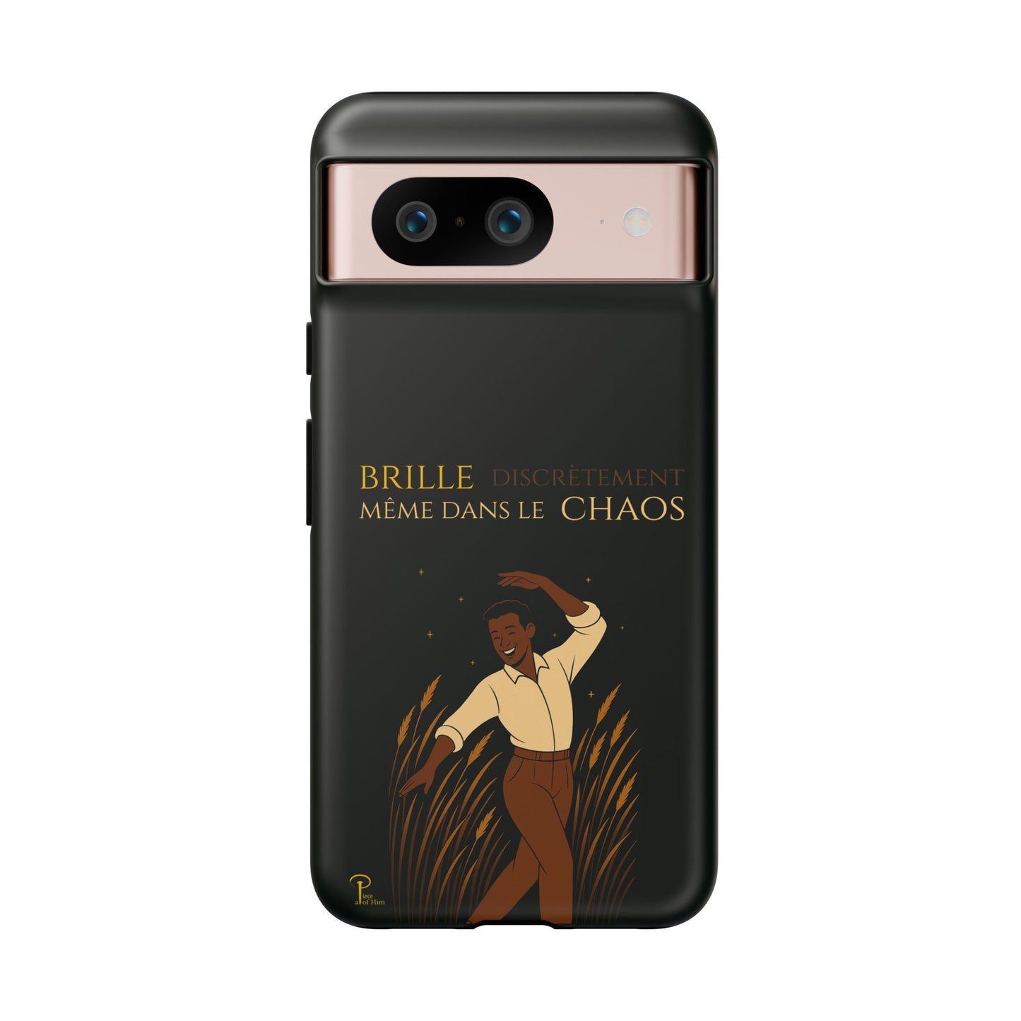 Brille discrètement - Chic Phone Case with a man dancing - black